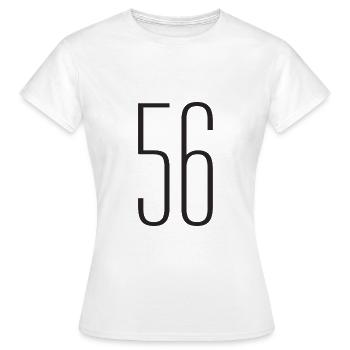 56 - Women's T-Shirt - white - Front - AI Model Female 172 dark (172cm)
