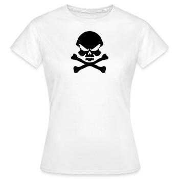 Une tête de pirate tête de mort. - T-shirt Femme - blanc - Devant - AI Model Female 172 dark (172cm)