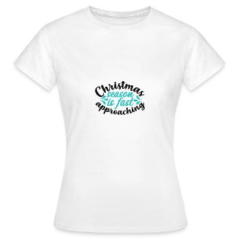 La saison de Noël - T-shirt Femme - blanc - Devant - AI Model Female 172 dark (172cm)
