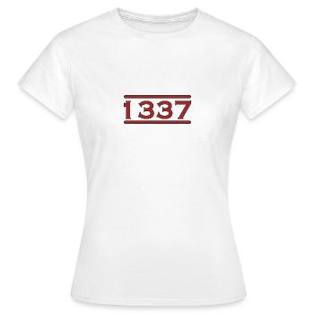 1337 - LEET - Elite - Women's T-Shirt - white - Front - AI Model Female 172 dark (172cm)