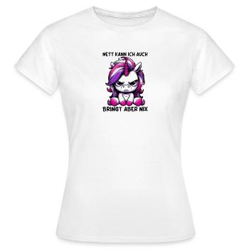 Sympa je peux aussi apporter mais rien n’apporte - T-shirt Femme - blanc - Devant - AI Model Female 172 dark (172cm)