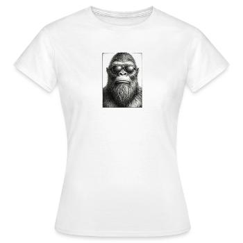 Bigfoot Mugshot Portrait - Women's T-Shirt - white - Front - AI Model Female 172 dark (172cm)
