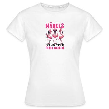 Les filles, peu importe ce qui se passe Maintenir les niveaux - T-shirt Femme - blanc - Devant - AI Model Female 172 dark (172cm)