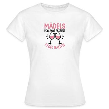 Les filles, peu importe ce qui se passe Maintenir les niveaux - T-shirt Femme - blanc - Devant - AI Model Female 172 dark (172cm)