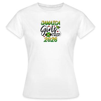 Voyage entre filles en Jamaïque 2026 - T-shirt Femme - blanc - Devant - AI Model Female 172 dark (172cm)