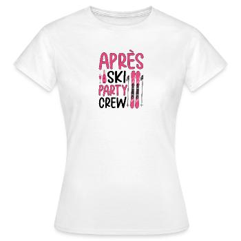 Équipe de fête après ski - T-shirt Femme - blanc - Devant - AI Model Female 172 dark (172cm)