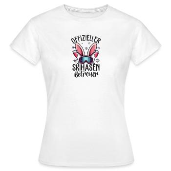 Superviseur officiel du lapin de ski - T-shirt Femme - blanc - Devant - AI Model Female 172 dark (172cm)