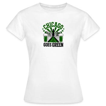 Chicago Goes Green - Women's T-Shirt - white - Front - AI Model Female 172 dark (172cm)