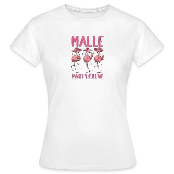Malle Party Crew Groups Motif Mallorca Holiday - Women's T-Shirt - white - Front - AI Model Female 172 dark (172cm)