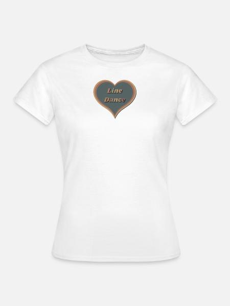 Line dance Herz - Frauen T-Shirt - Weiß