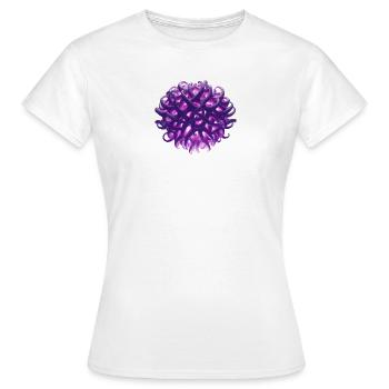 lila Tentakel-Kugel - Frauen T-Shirt - Weiß - Vorne - AI Model Female 172 dark (172cm)