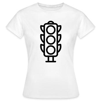 Feuer - Frauen T-Shirt - Weiß - Vorne - AI Model Female 172 dark (172cm)