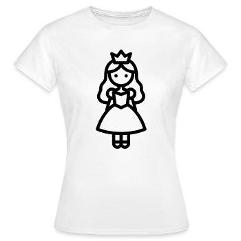 princess - Women's T-Shirt - white - Front - AI Model Female 172 dark (172cm)