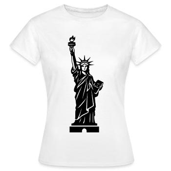 Freiheitsstatue Statue of Liberty - Women's T-Shirt - white - Front - AI Model Female 172 dark (172cm)