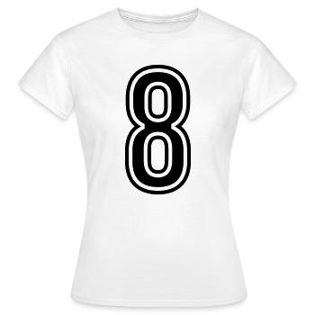 8 Symbole numérique - T-shirt Femme - blanc - Devant - AI Model Female 172 dark (172cm)