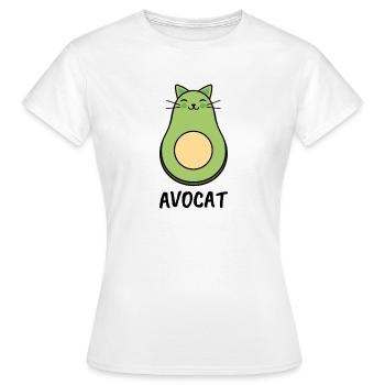 AVOCAT - Women's T-Shirt - white - Front - AI Model Female 172 dark (172cm)
