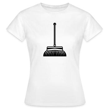 Balai - T-shirt Femme - blanc - Devant - AI Model Female 172 dark (172cm)