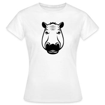 Nilpferd - Frauen T-Shirt - Weiß - Vorne - AI Model Female 172 dark (172cm)