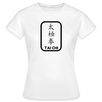 Taijiquan / Tai-Chi Chuan / Tai Chi / Tai-Chi - T-shirt Femme - blanc - Devant - AI Model Female 172 dark (172cm)