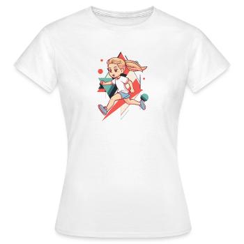 Laufen Sprint Ausdauer - Frauen T-Shirt - Weiß - Vorne - AI Model Female 172 dark (172cm)