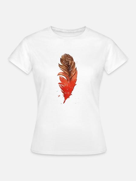Feder - Frauen T-Shirt - Weiß
