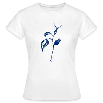 Dans le jardin - T-shirt Femme - blanc - Devant - AI Model Female 172 dark (172cm)