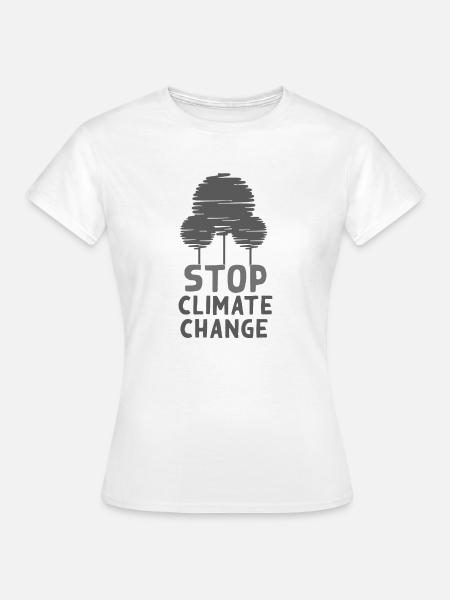 Stop Climate Change - Frauen T-Shirt - Weiß