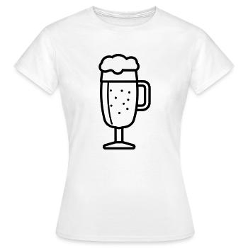 Bière - T-shirt Femme - blanc - Devant - AI Model Female 172 dark (172cm)