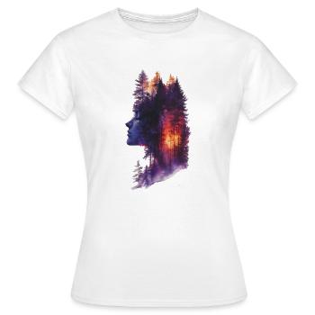 Wald sehnsucht - Frauen T-Shirt - Weiß - Vorne - AI Model Female 172 dark (172cm)