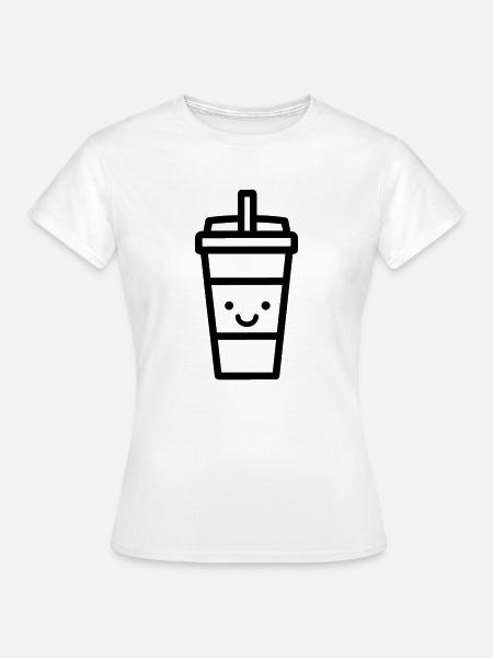 Kaffeebecher - Frauen T-Shirt - Weiß
