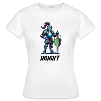 Bande dessinée Knight - T-shirt Femme - blanc - Devant - AI Model Female 172 dark (172cm)
