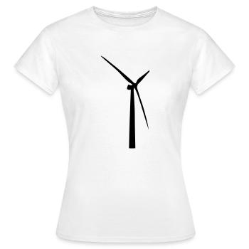 Windrad - Frauen T-Shirt - Weiß - Vorne - AI Model Female 172 dark (172cm)
