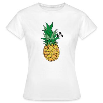 Ananas & Spaß - Frauen T-Shirt - Weiß - Vorne - AI Model Female 172 dark (172cm)