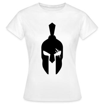Spartaner Helm - Frauen T-Shirt - Weiß - Vorne - AI Model Female 172 dark (172cm)