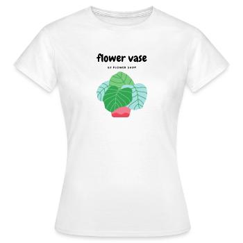 Vase à fleurs - T-shirt Femme - blanc - Devant - AI Model Female 172 dark (172cm)