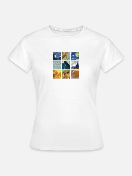 VAN GOGH COLLAGE - Frauen T-Shirt - Weiß