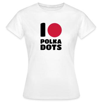 I love polka dots - T-shirt Femme - blanc - Devant - AI Model Female 172 dark (172cm)