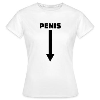 Penis - T-shirt Femme - blanc - Devant - AI Model Female 172 dark (172cm)
