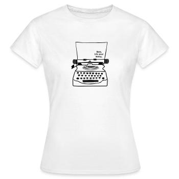 machine à écrire - T-shirt Femme - blanc - Devant - AI Model Female 172 dark (172cm)