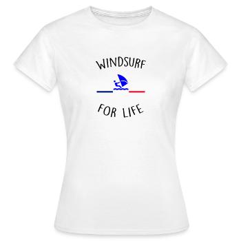 Planche à voile - T-shirt Femme - blanc - Devant - AI Model Female 172 dark (172cm)