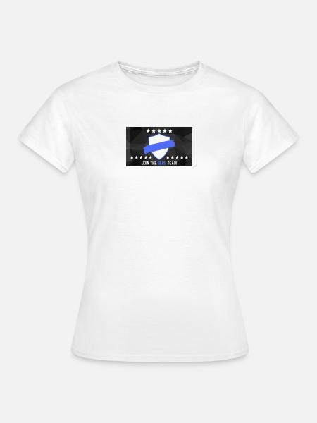 JOIN THE BLUE TEAM - Frauen T-Shirt - Weiß