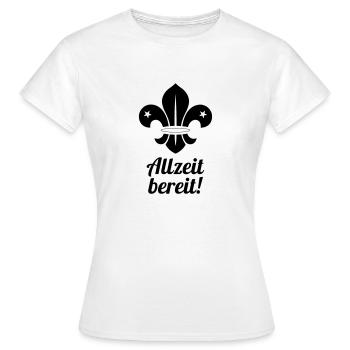 Scout / Scouting / Pfadfinder / Pfadfinderin - Frauen T-Shirt - Weiß - Vorne - AI Model Female 172 dark (172cm)