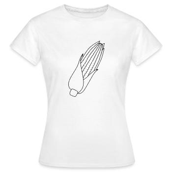 Mais - Frauen T-Shirt - Weiß - Vorne - AI Model Female 172 dark (172cm)