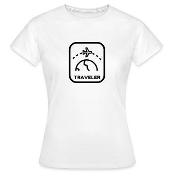 Reisen / Reisende / Urlaub / Tourismus - Frauen T-Shirt - Weiß - Vorne - AI Model Female 172 dark (172cm)