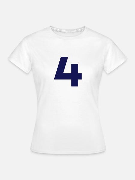 Vier 4 - Frauen T-Shirt - Weiß