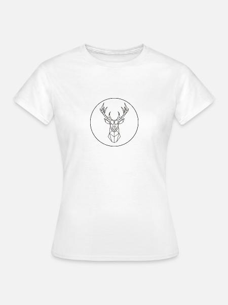 Detail Hirsch - Frauen T-Shirt - Weiß