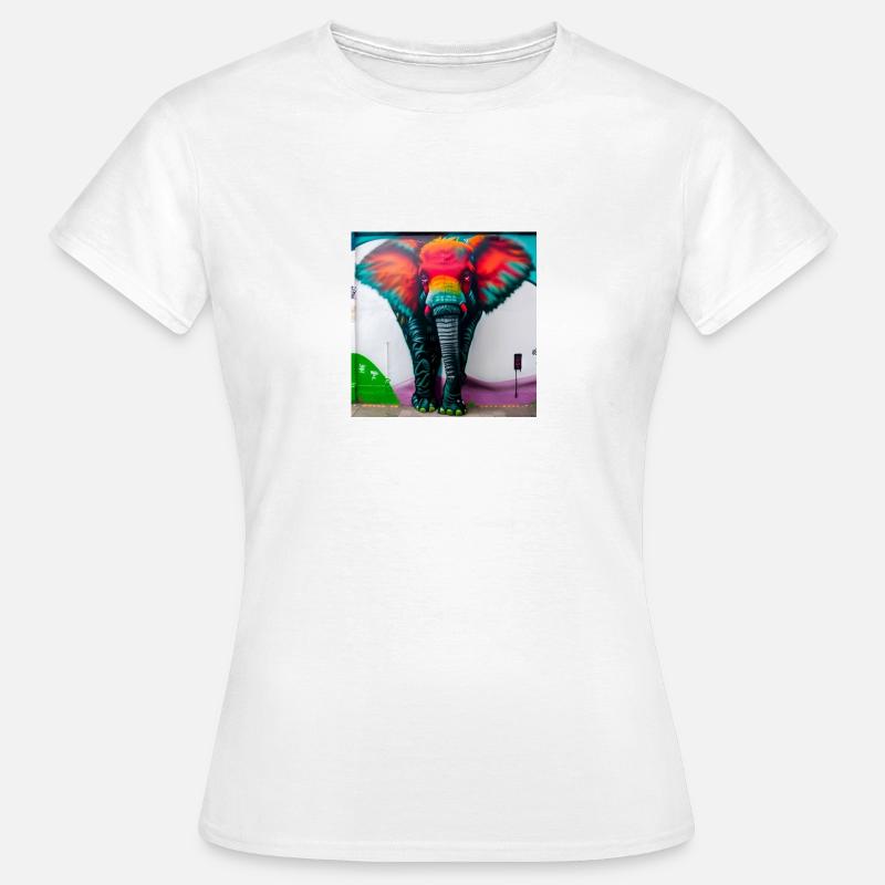 Elephant Graffiti - Women's T-Shirt - white