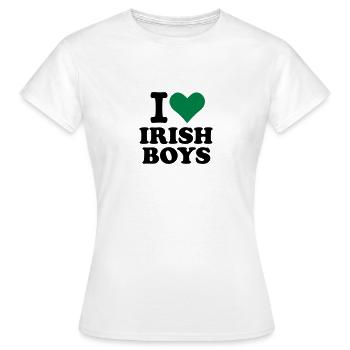 I love Irish Boys - Frauen T-Shirt - Weiß - Vorne - AI Model Female 172 dark (172cm)