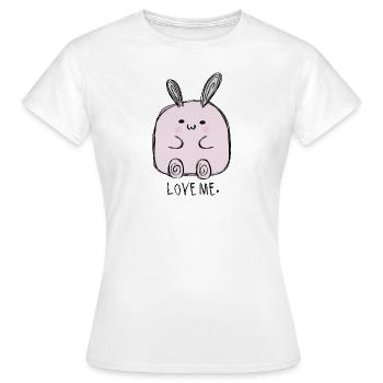 LOVE ME. - Women's T-Shirt - white - Front - AI Model Female 172 dark (172cm)