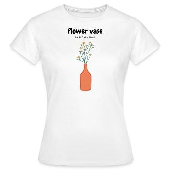 Vase à fleurs - T-shirt Femme - blanc - Devant - AI Model Female 172 dark (172cm)